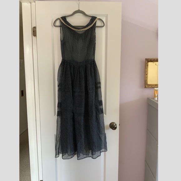 Sheer vintage polka-dot maxi dress - Picture 2 of 3